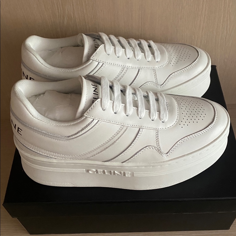 Celine Men's White and Gray Sneakers - Picture 2 of 3